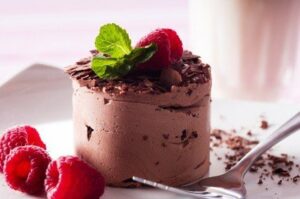 Chocolate “Mousse” with Fruit